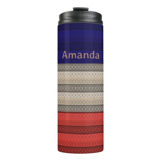 シームレスな抽象芸術装飾用デコ – レトロヴィンテージ タンブラー (正面)