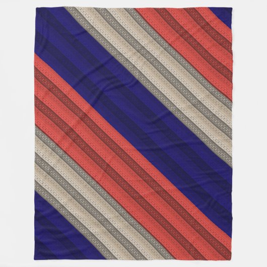 シームレスな抽象芸術装飾用デコ – レトロヴィンテージ フリースブランケット (正面)