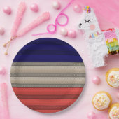 シームレスな抽象芸術装飾用デコ – レトロヴィンテージ ペーパープレート (パーティー)