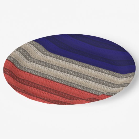 シームレスな抽象芸術装飾用デコ – レトロヴィンテージ ペーパープレート (アングル)