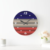 シームレスな抽象芸術装飾用デコ – レトロヴィンテージ ラージ壁時計 (ホーム)