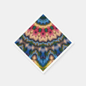 シームレスな抽象芸術装飾茶色の赤いネイビーデコール スタンダードカクテルナプキン (角)