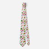 シームレスな新鮮な果実の果実の水色の漫画 ネクタイ (正面)