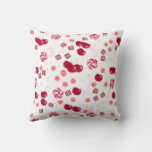 シームレスな明るいさくらんぼベリーキャンディ棒つきキャンデー甘い クッション (裏面)