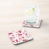 シームレスな明るいさくらんぼベリーキャンディ棒つきキャンデー甘い コースター (右側)