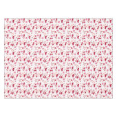 シームレスな明るいさくらんぼベリーキャンディ棒つきキャンデー甘い テーブルクロス (正面(横))