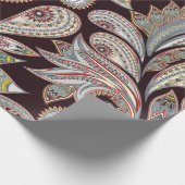 シームレスな明るいパターンと華美ペイズリー ラッピングペーパー (角)