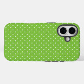 シームレスな明るいライム色の水玉模様 Case-Mate iPhoneケース (裏面 (横))