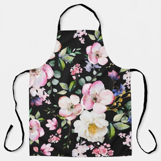 シームレスな春の花葉とH エプロン (正面)