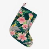 シームレスな柄のかわいいコクタイルの鸚鵡が大きな姿で祭る スモールクリスマスストッキング (正面 (吊り時))