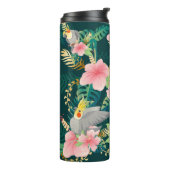 シームレスな柄のかわいいコクタイルの鸚鵡が大きな姿で祭る タンブラー (回転左)