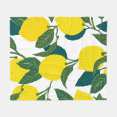 シームレスな柑橘類。手描きヴィンテージ フリースブランケット (正面(横))