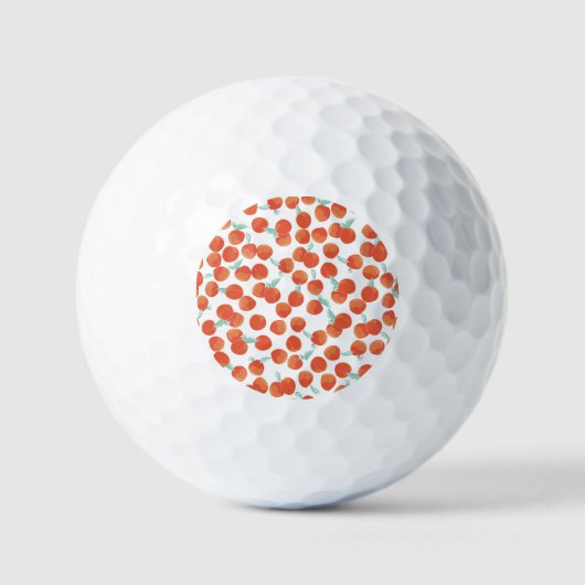 シームレスな桃の果実、夏のパターン。 ゴルフボール (正面)