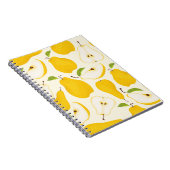 シームレスな梨のパターン。実違う全体に梨をつける ノートブック (右側)