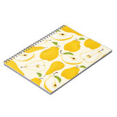 シームレスな梨のパターン。実違う全体に梨をつける ノートブック (左側)