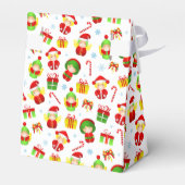 シームレスな様式化されたクリスマスの装飾の少し好意 フェイバーボックス (裏面サイド)