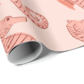 シームレスな模様のシーウスドールオーナメント。パイ ラッピングペーパー (ロールコーナー)