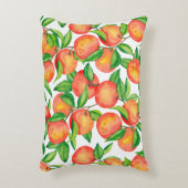 シームレスな模様(水色のみかんの果実、および アクセントクッション (正面(垂直))