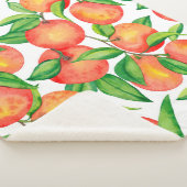 シームレスな模様(水色のみかんの果実、および シェルパブランケット (3/4)