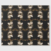 シームレスな模様、装飾要素付き背景 ラッピングペーパー (フラット)