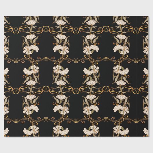 シームレスな模様、装飾要素付き背景 ラッピングペーパー (フラット)