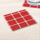 シームレスな正方形抽象芸術パターンデザイン スクエアペーパーコースター (アングル)