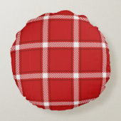 シームレスな正方形抽象芸術パターンデザイン ラウンドクッション (裏面)