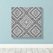 シームレスな民族パターン6 キャンバスプリント (インサイチュ (ウッドフロア))
