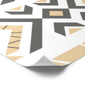 シームレスな民族ベージュのパターン。イラストレーション ポスター (角)