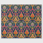 シームレスな民族性マグカルの花柄 ラッピングペーパー (フラット)