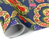 シームレスな民族性マグカルの花柄 ラッピングペーパー (ロールコーナー)