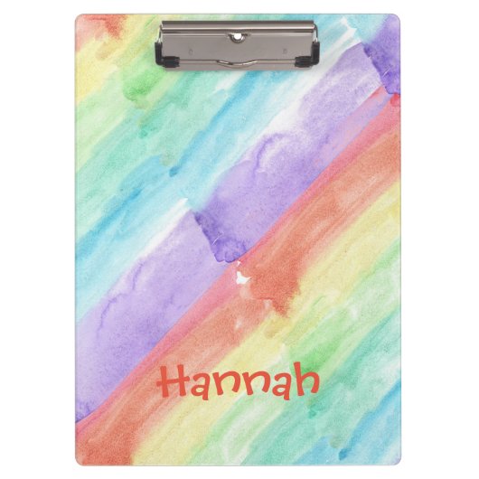 シームレスな水のカラーパターンのパーソナライズ クリップボード (正面)