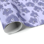 シームレスな水の色のランphalaenopsis花 ラッピングペーパー (ロールコーナー)