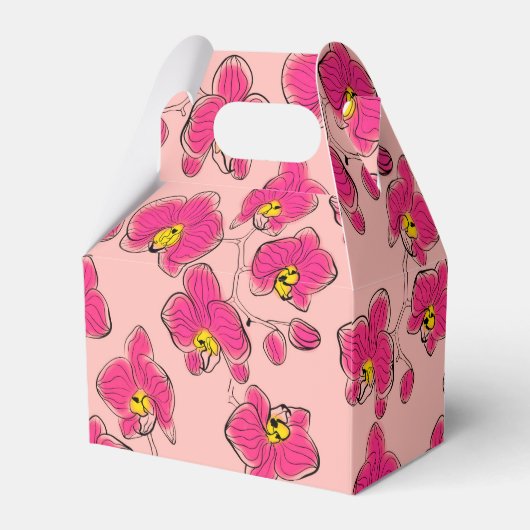 シームレスな水の色の蘭phalaenopsis花b フェイバーボックス (正面サイド)