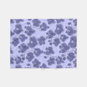 シームレスな水の色の蘭phalaenopsis花b フリースブランケット (正面(横))