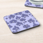 シームレスな水の色の蘭phalaenopsis花r コースター (左側)