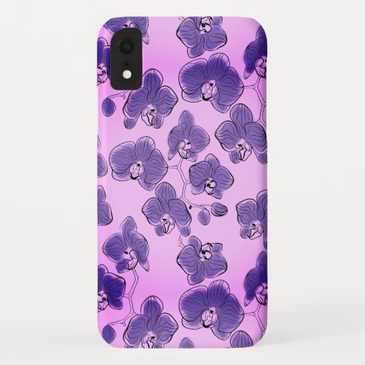 シームレスな水の色の蘭phalaenopsis花r Case-Mate iPhoneケース (裏面)