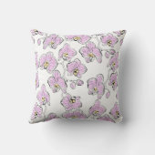 シームレスな水の色の蘭phalaenopsis花w クッション (裏面)