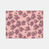 シームレスな水の色の蘭phalaenopsis花w フリースブランケット (正面(横))