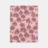 シームレスな水の色の蘭phalaenopsis花w フリースブランケット (正面)