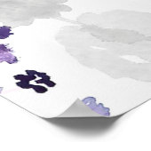 シームレスな水の色の野生の花のパターンをハンドパ ポスター (角)