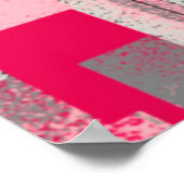 シームレスな水彩デジタルパッチワークパターン ポスター (角)