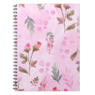 シームレスな水彩手描きの羅紗布 ノートブック