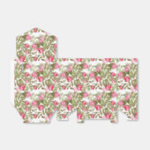 シームレスな水色の花ピンクのバラのフローラ フェイバーボックス (折り畳みなし)