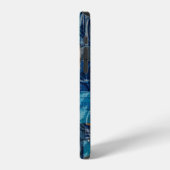 シームレスな水色抽象芸術デジタルパターン iPhoneケース (左側面)