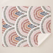 シームレスな波状パターン。青海羽デザインインポルカド シェルパブランケット (正面(横))