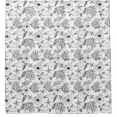 シームレスな海中海ウミガメの植物サンゴ シャワーカーテン (正面)