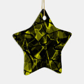 シームレスな液体の波状抽象芸術黒の緑の大理石g セラミックオーナメント (右)