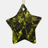 シームレスな液体の波状抽象芸術黒の緑の大理石g セラミックオーナメント (左)