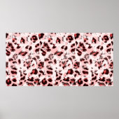 シームレスな無限の手の描画された水の色レオパードAni ポスター (正面)